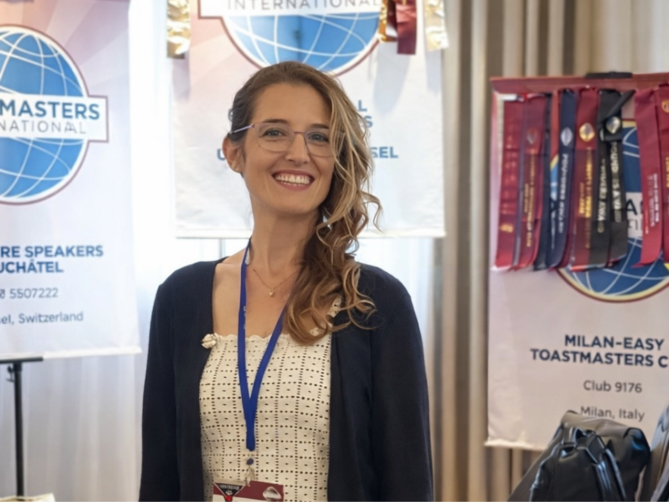 Showcase of Deniz's Toastmasters awards